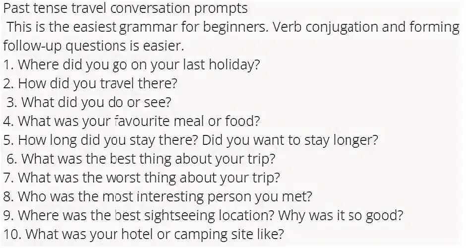 Travelling conversation questions. Travelling conversation.