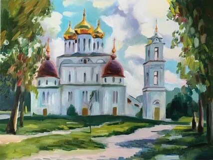 Храм маслом картины