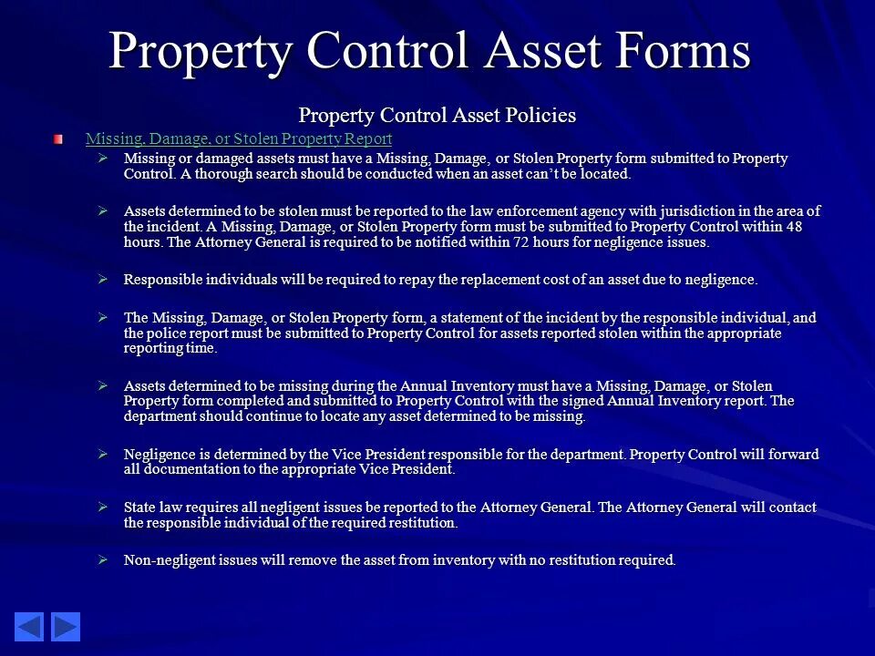 Controller properties. Controller properties