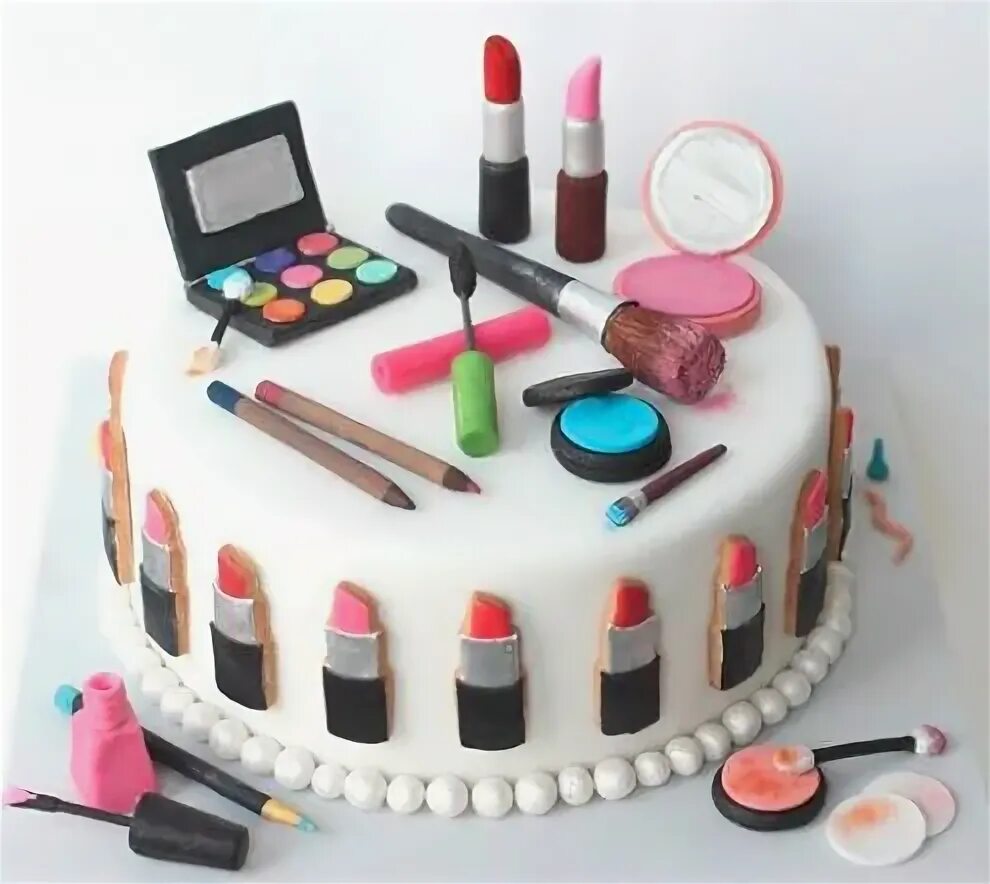 32+ Beautiful Photo of Makeup Birthday Cake - davemelillo.com Make up cake, Make