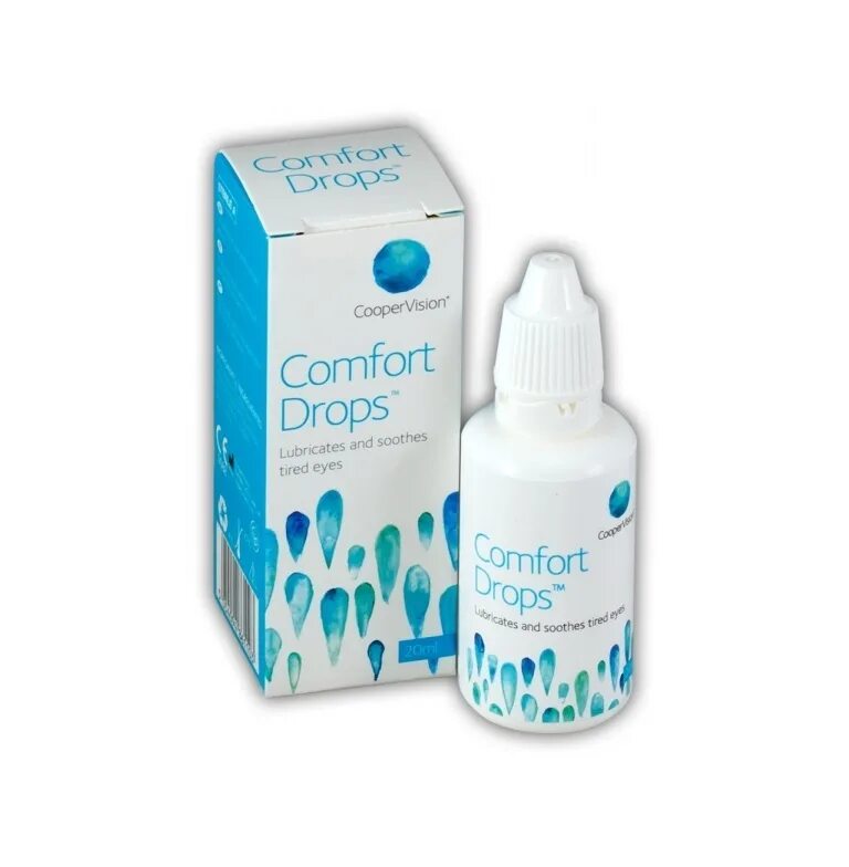 Fancy drops капли. Увлажняющие капли Comfort Drops COOPERVISION 20 мл. Капли для линз Comfort Drops Cooper Vision. Капли для глаз для линз увлажняющие комфорт Дропс. Увлажняющие капли «Comfort Drops» coopersvision (20 мл).