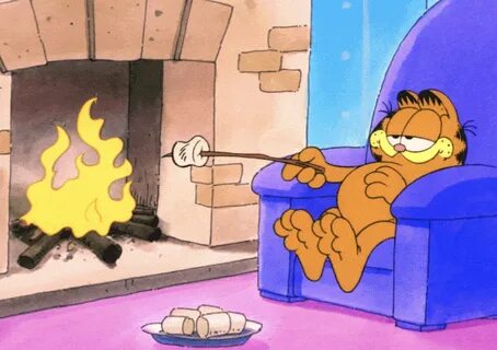 Garfield roasting marshmallows. media.giphy.com. tschaninas. 