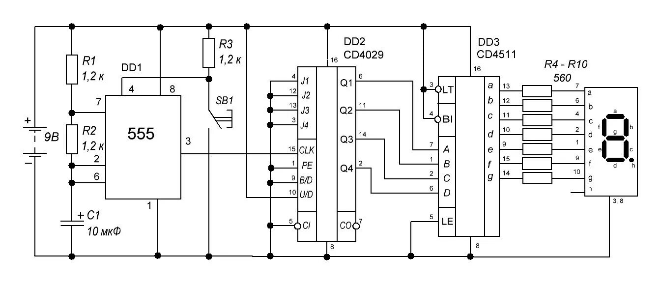 Генератор случ. Счетчик импульсов на cd4029. Схема динамической индикации на микросхемах к561. К561ид1 схема включения. Счетчик импульсов SC-2d.