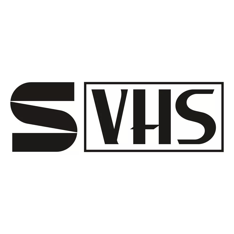 Super vhs. Значок vhs. вхс логотип. видеокассета логотип. видеосалон vhs logo.