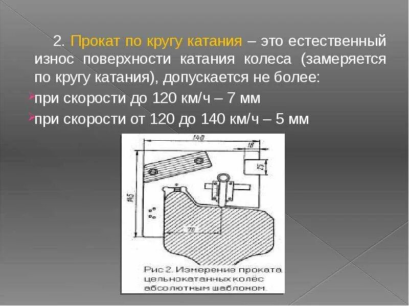 Величина проката при скорости