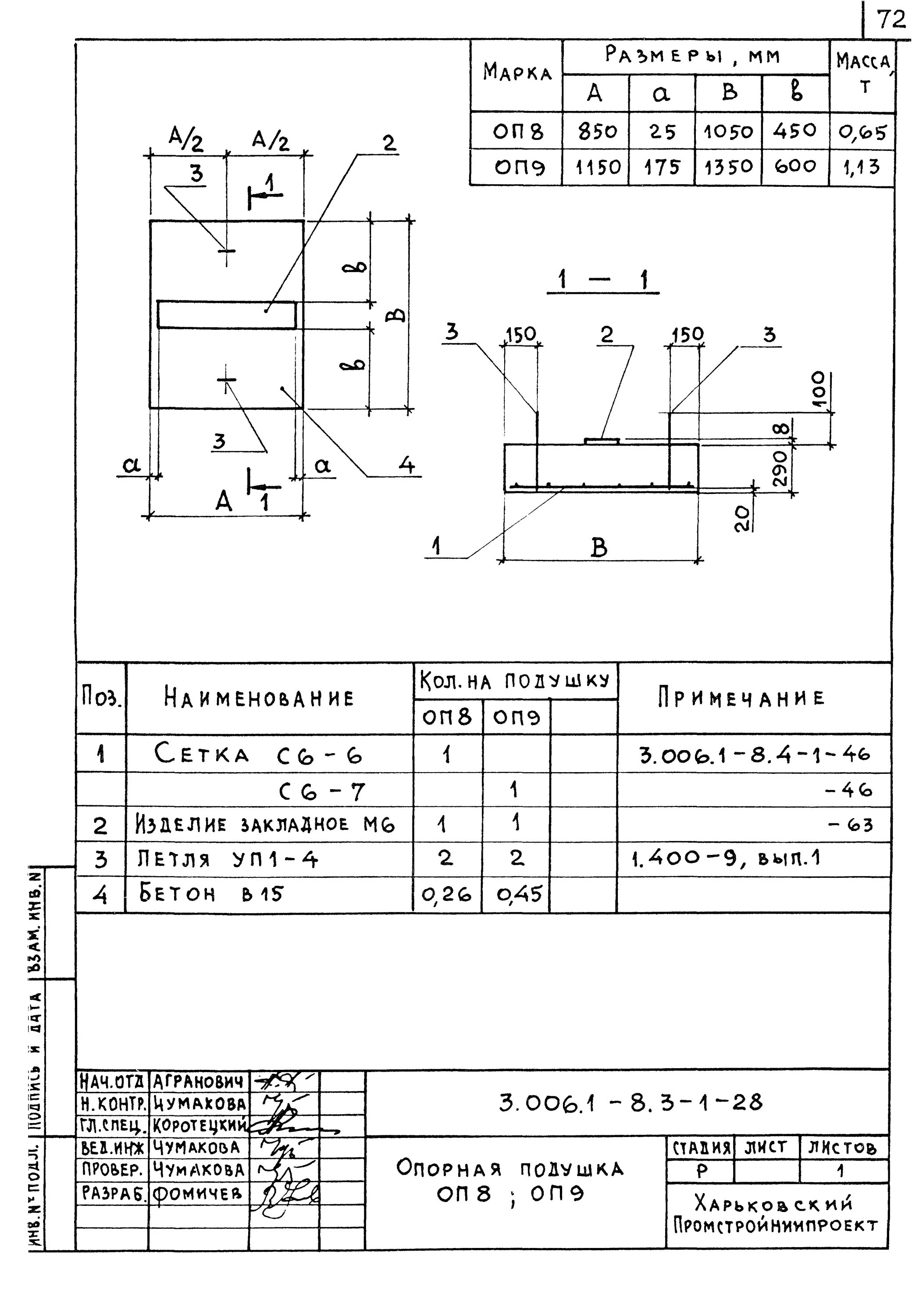 Опорная подушка ОП-1 армирование. Опорная плита (с. 3.006.2/87) ОП 1. Опорная подушка ОП-4 чертеж.