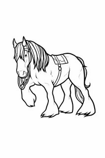 coloring page of a Mongolian Pony Horse coloring pages, Horse coloring, Coloring