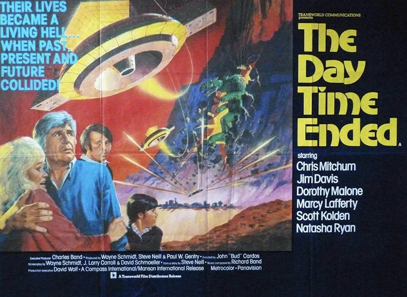 This is time of the day. The Day time ended 1979. День, когда время закончилось. День, когда время закончилось (1979) Постер. The Day time ended 1979 poster.