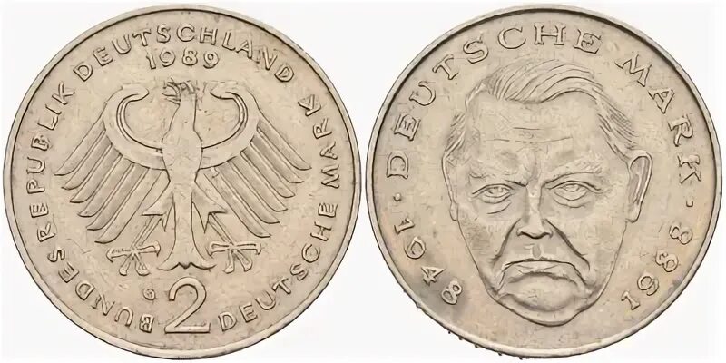 1 марка 1992 германия. 2 марки 1989. 2 дойч марки 1989 года. Монета 2 deutsche mark 1990. Марки валюта германия 1992.