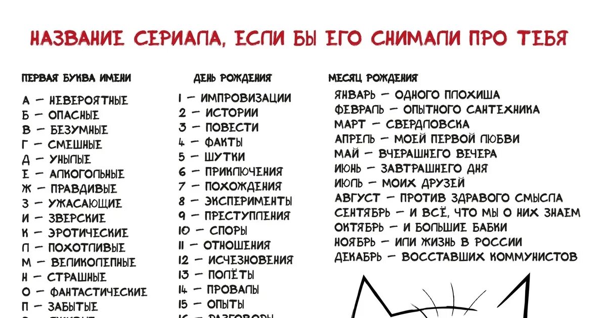 Имя стрелка. Название сериала если бы его снимали про тебя. Смешные выдуманные имена. Название. Как придумать название.