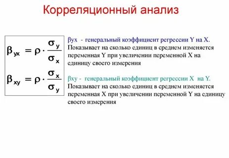 Задача корреляционно регрессионный анализ