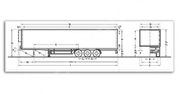 24 1 110. Полуприцеп Kogel чертеж. Полуприцепы Schmitz рефрижератор чертёж. Полуприцеп Когель 2021. Полуприцеп Kogel s24-1 (ШВБ.