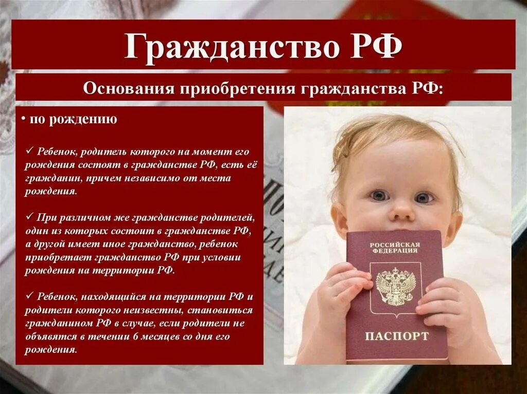 Подать ребенку на гражданству