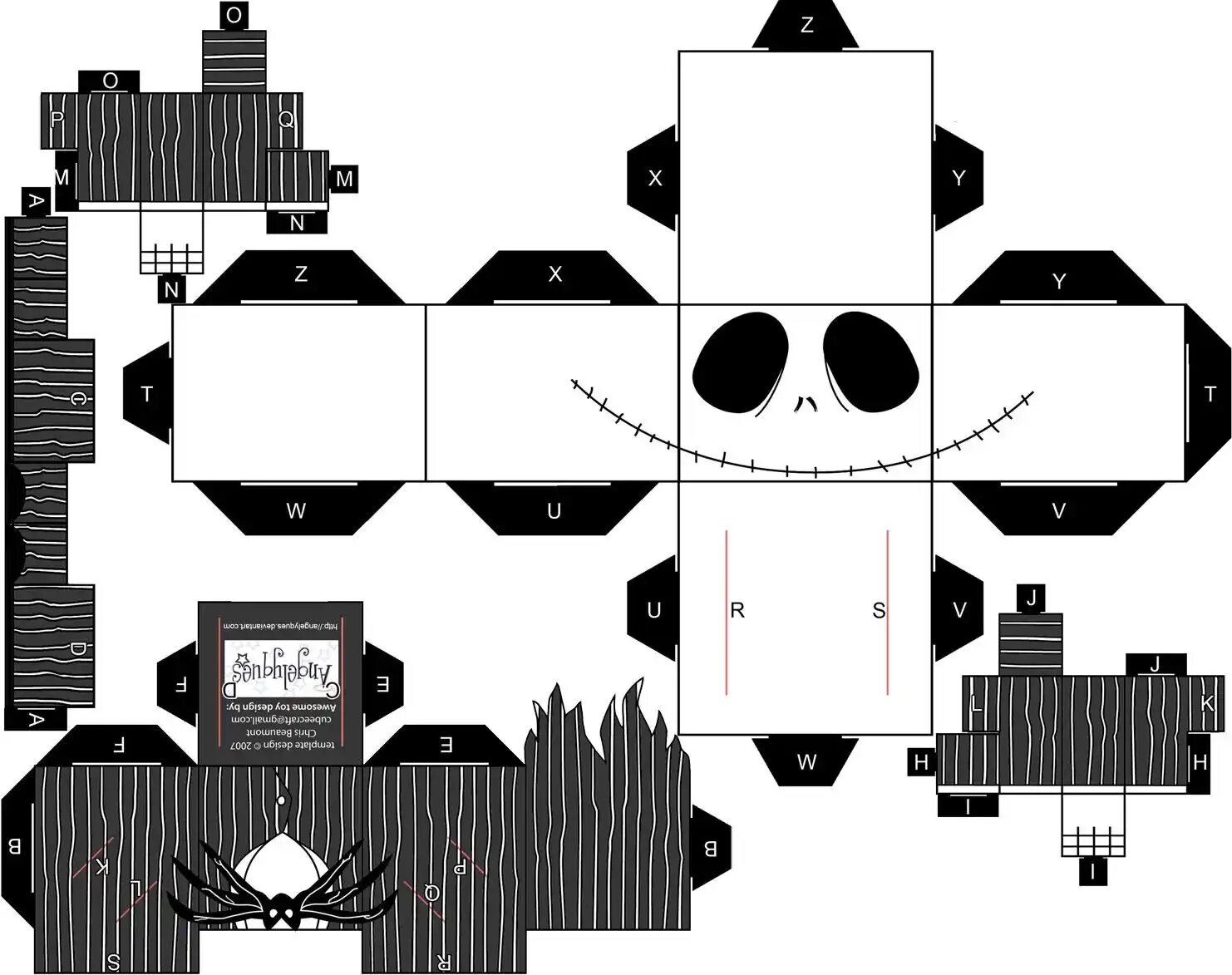 Распечатка из бумаги. Джек скеллингтон papercraft. бумажные фигурки схемы. развёртки бумажных фигурок. фигурки из бумаги развертки.