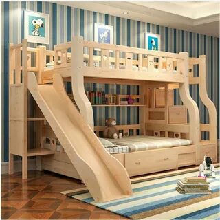 Двухэтажная кровать с горкой