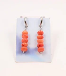 Коралловые сережки