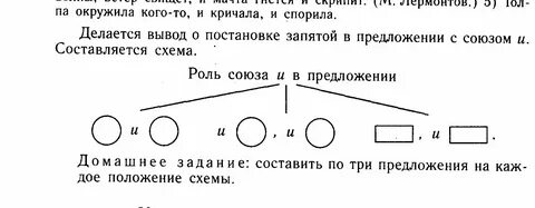 Схема предложения круглые и квадратные скобки