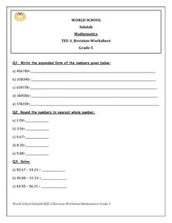 Grade 5 test 2