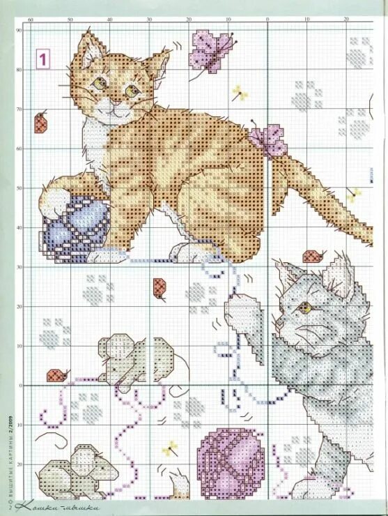 Коты скачать схему бесплатно Вышивка на черной канве!!!, вышивка на чёрной канве схемы Поперечные кошачьи сте