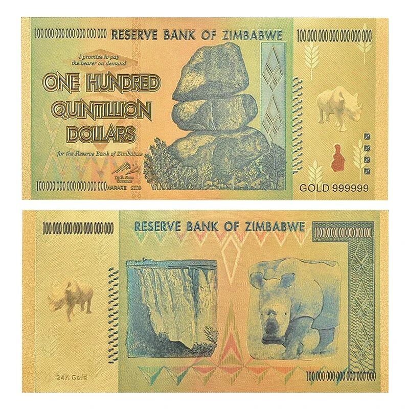Зимбабве 100 КВИНТИЛЛИОНОВ долларов. 100 Дециллион. One quintillion + one quintillion.