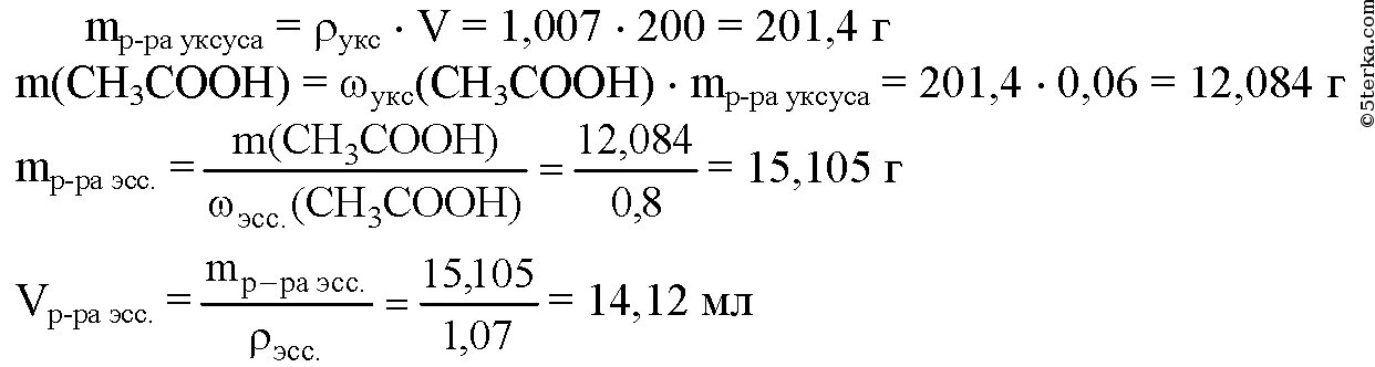 Для приготовления 200 мл 3 раствора кислоты уксусной. Вычислите массовые доли элементов в уксусной кислоте. Сколько мл в столовой уксуса 9