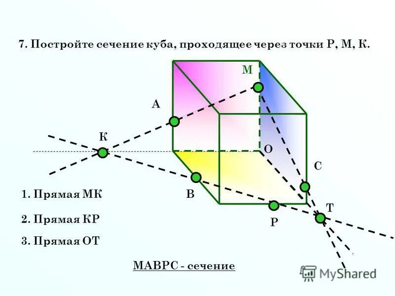 Сечение куба по трем точкам. Постройте сечение куба проходящее через точки. Построение сечений куба. Сечение куба в1 а с. Сечение стереометрия.