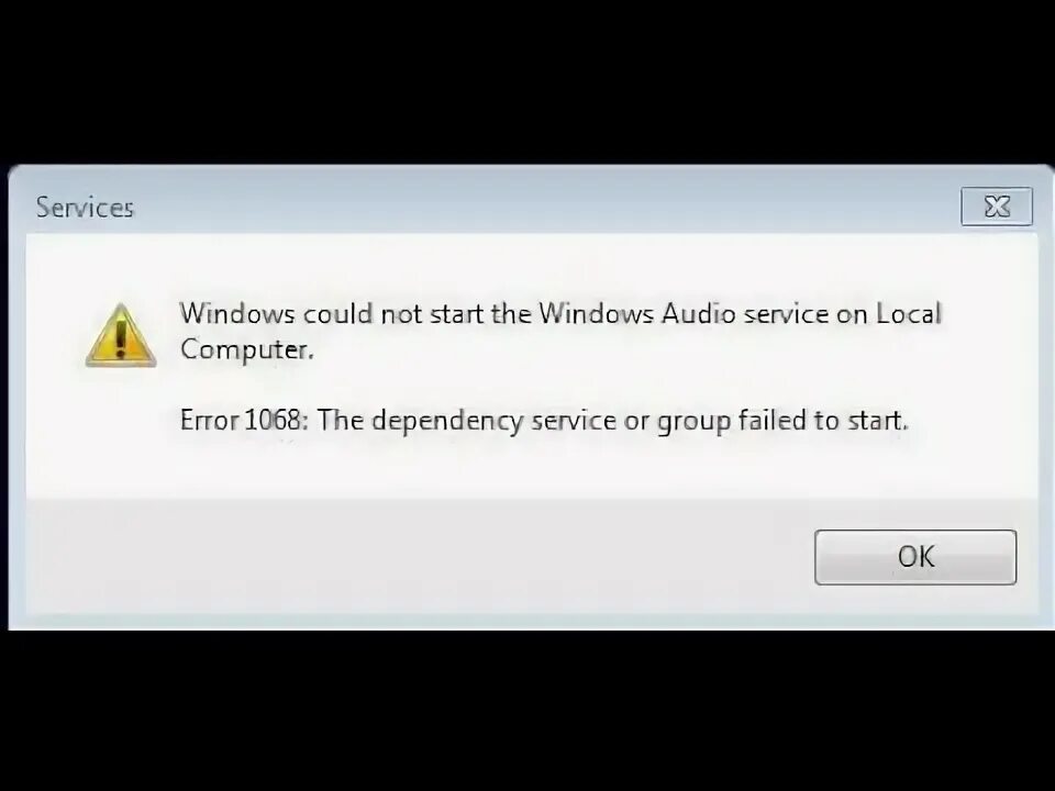 Windows Audio ошибка 1068. Start service failed 1275. Cannot start service wevsvc on Computer . 2016 "Wecsvc".