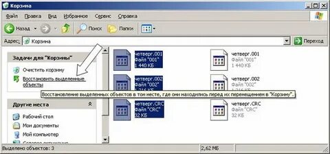 Файл находится в корзине