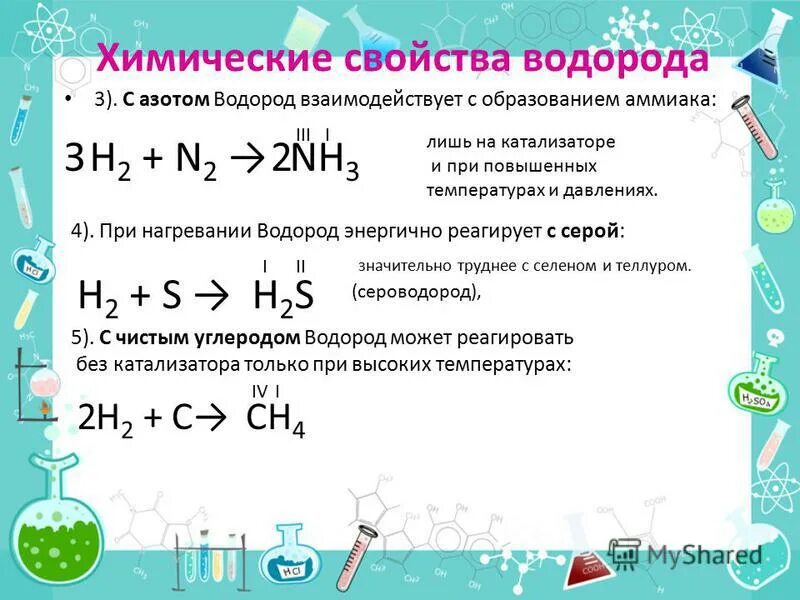 Химические свойства водорода 8 класс кратко. Химические свойства водорода. Химические реакции с водородом. Химичииские свойтва водород. Химические свойства водорода уравнения реакций.