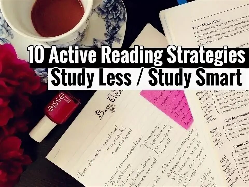 Active reading 4. Smart study. study less. active reading. tips and methods to study smart.