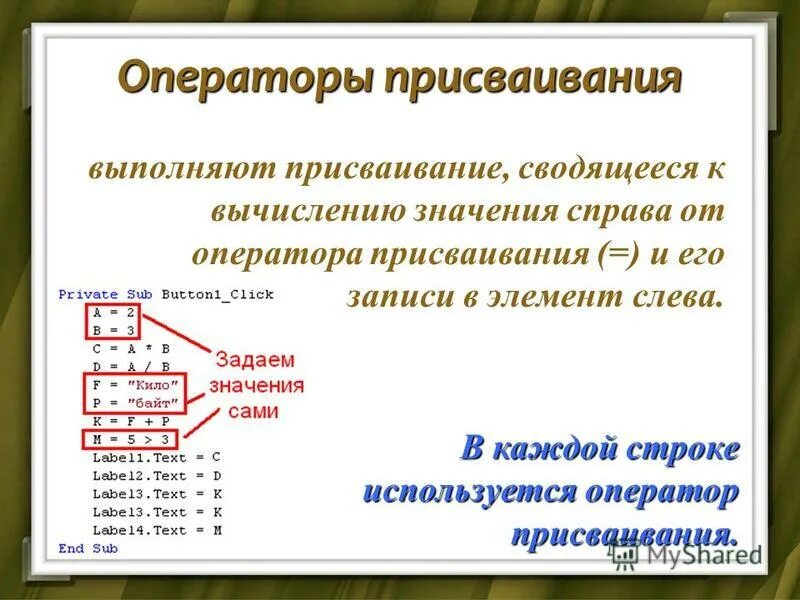 При присваивании всегда изменяется. При присваивании всегда изменяется