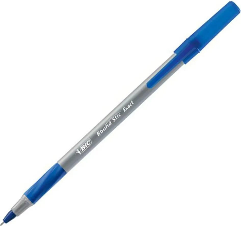 Ручка шариковая одноразовая BIC Round Stic exact синяя (толщина линии 0.35 мм). Ручка BIC Round Stic exact синяя. Ручка шариковая BIC раунд стик Экзакт синяя, 918543 0,28 мм. Ручка шариковая BIC раунд стик синяя, 921403,0,4 мм. Ручка bic round