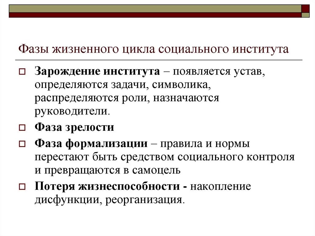 Какой институт возник раньше других. Жизненный цикл социального института. Динамика социальных институтов. Последовательность фаз динамики социального института. Последовательность ФАС динамики социального института.