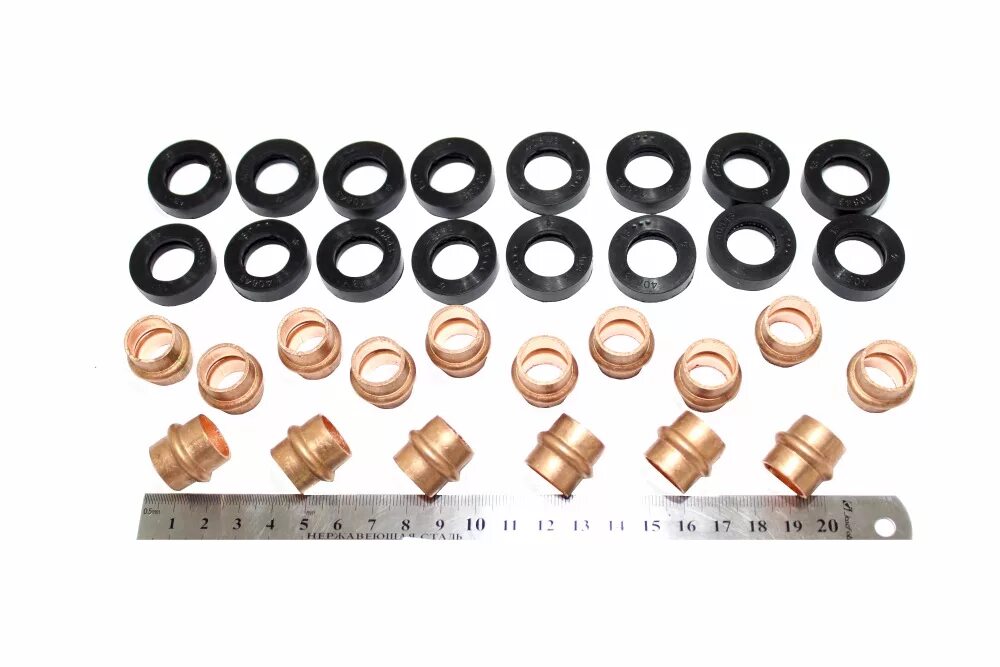 Н-Р трубок с уплотнением головки (медь+РТИ) Т-130,Т-170. Уплотнение головки блока (трубка медная (бочата)) ДВС д160/180 т130/170 02218. Р/К Т-130, Т-170 уплотнений трубок головки двигателя (40843). Трубка головки блока д160 т130 02218 медная.