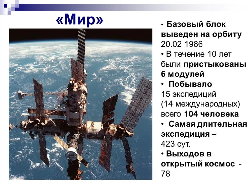 Как называется первая советско российская научная станция. Станция мир 1986. 1986 Запущена Советская орбитальная станция «мир». Вывод на орбиту базового модуля орбитальной станции мир. Первый модуль станции мир.