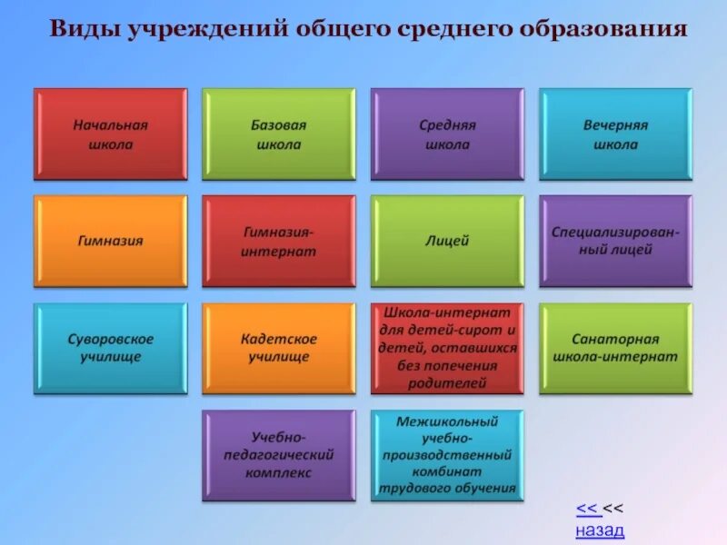 Виды учреждений. Виды учреждений образования. Тип вид учреждения образования. Учреждения общего среднего образования это. Базовые учреждения образования