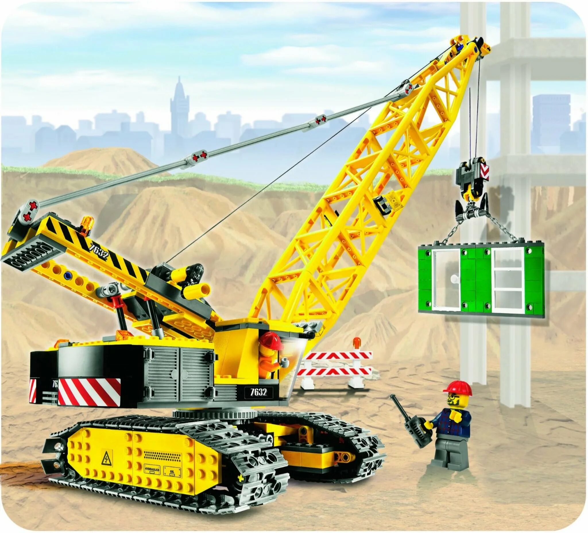 Кран на гусеницах. Lego city 7632 гусеничный кран. lego 7632 гусеничный кран. лего сити кран 7632. lego crawler crane.