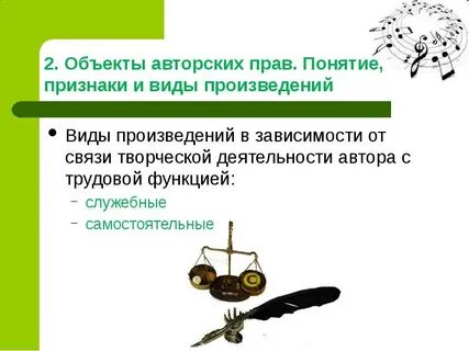 Виды авторских произведений