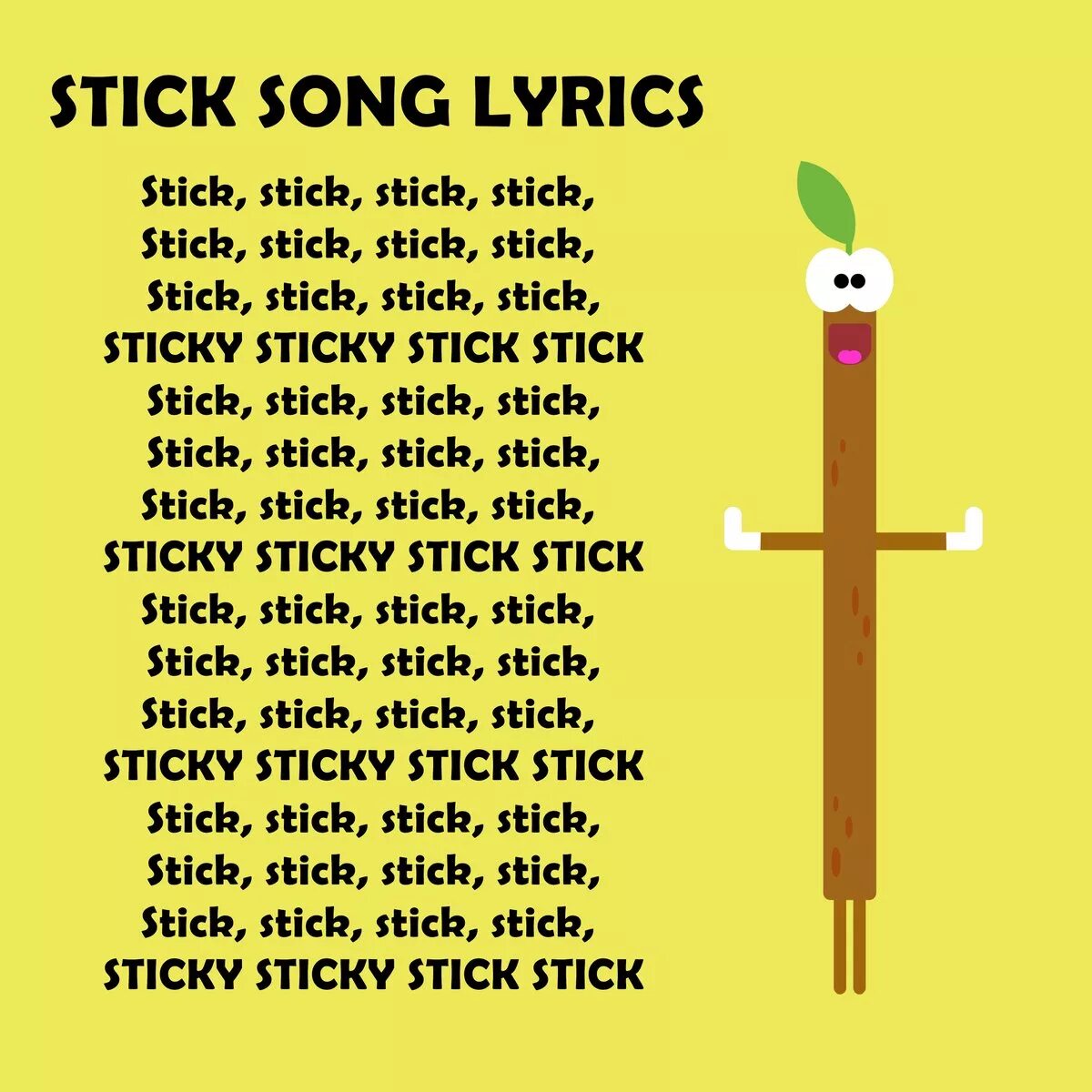 Стик музыка. Stick Stuck Stuck песня. Hey Duggee Stick. Stick on Stick. Stick Song.