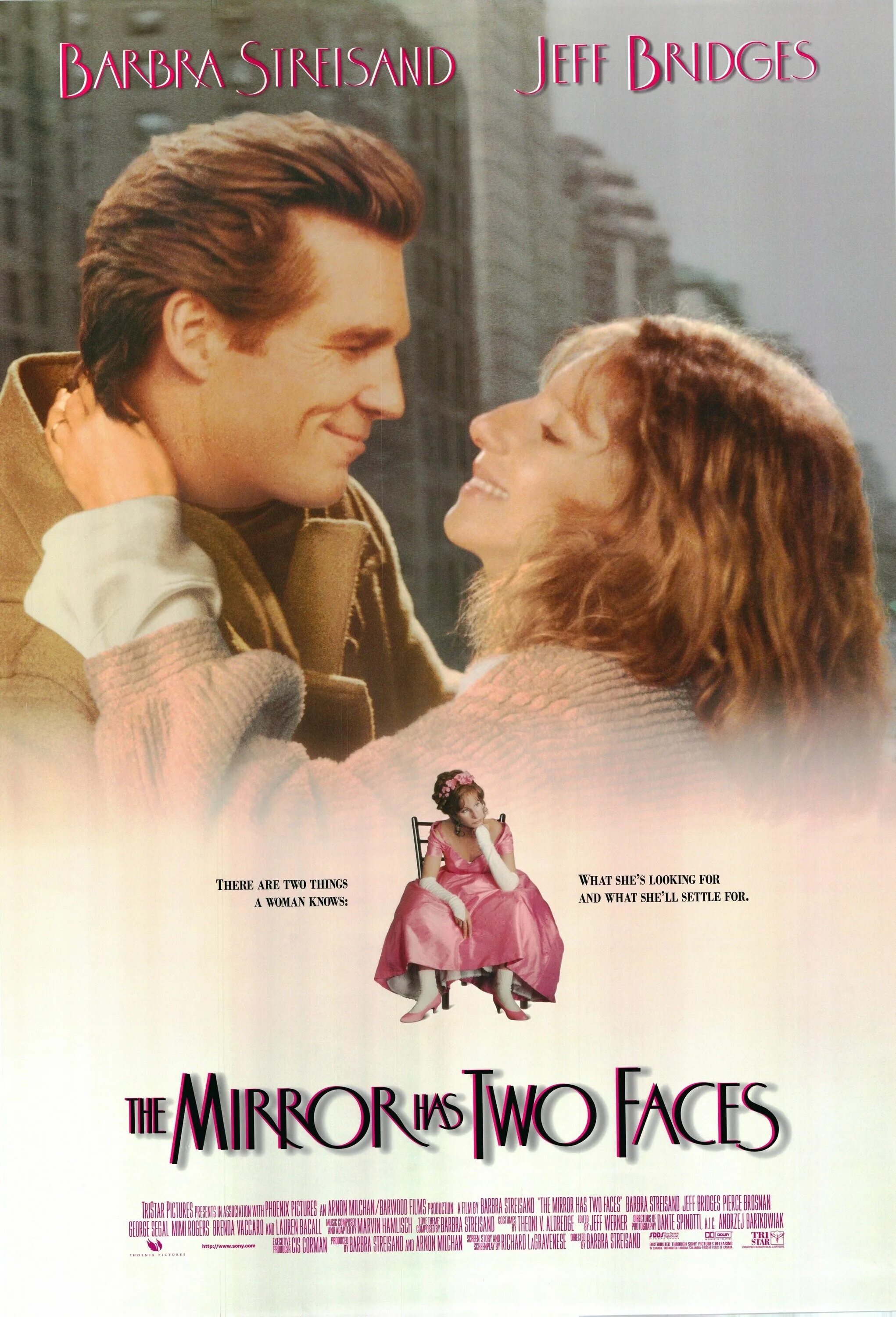 The mirror has faces. У зеркала два лица (1996). у зеркала 2 лица фильм 1996. the mirror has two faces 1996 постер. у зеркала два лица сша фильм постер.