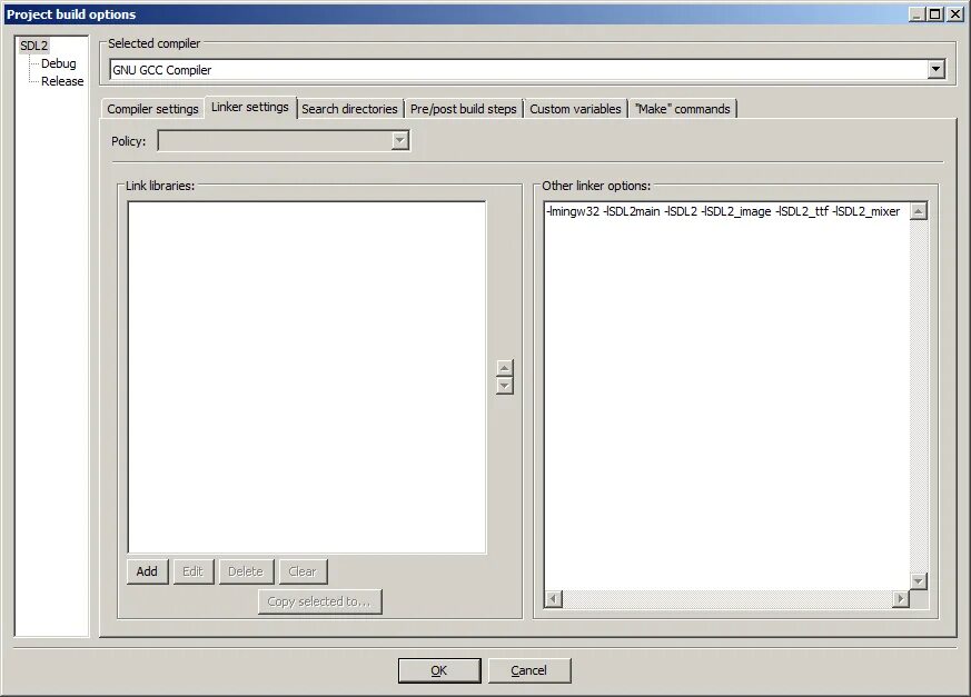 Compiler options