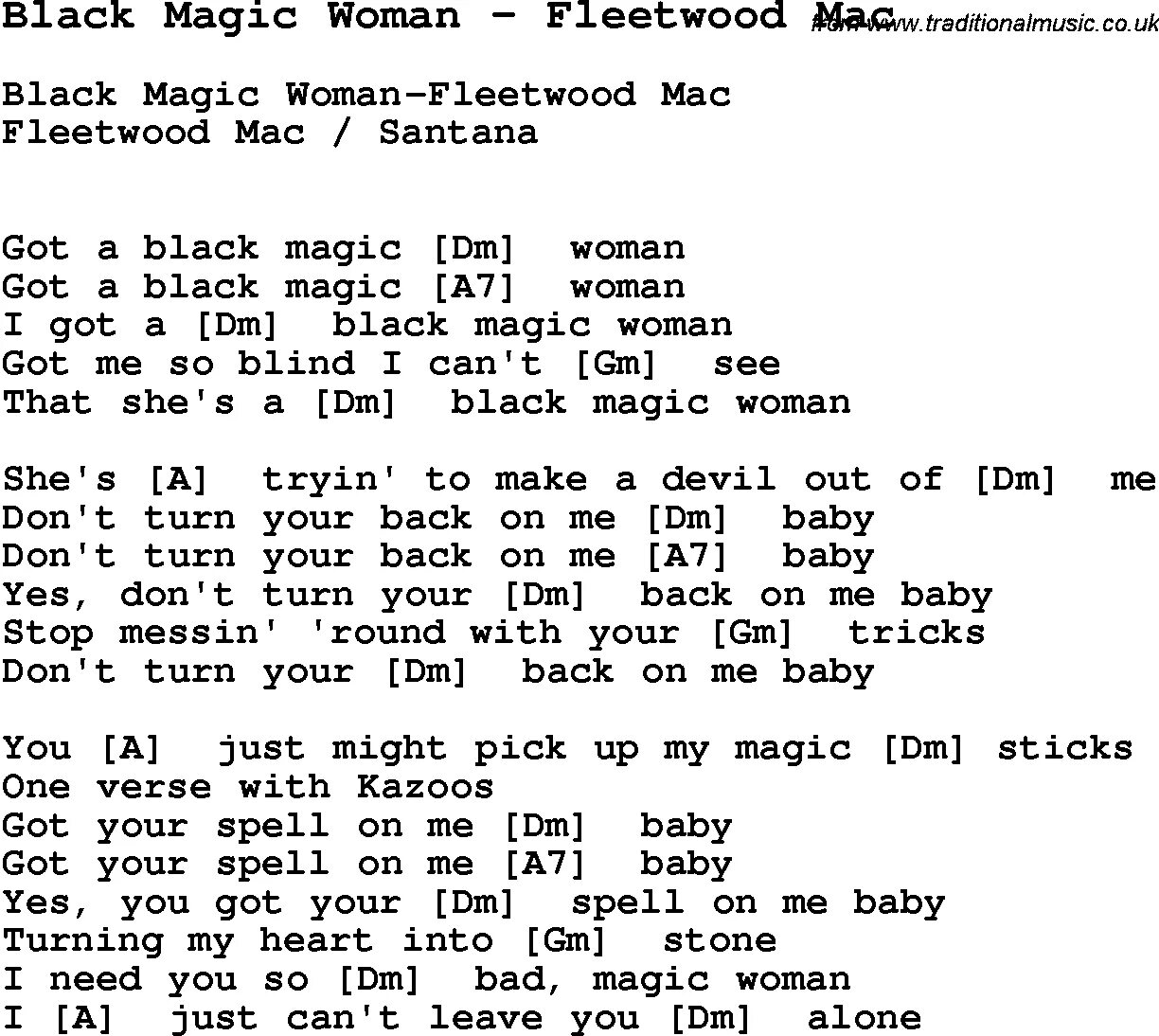 Текст песни magic. Black Magic woman Fleetwood Mac. Слова Magic woman. Black Magic текст. Black Magic woman перевод.