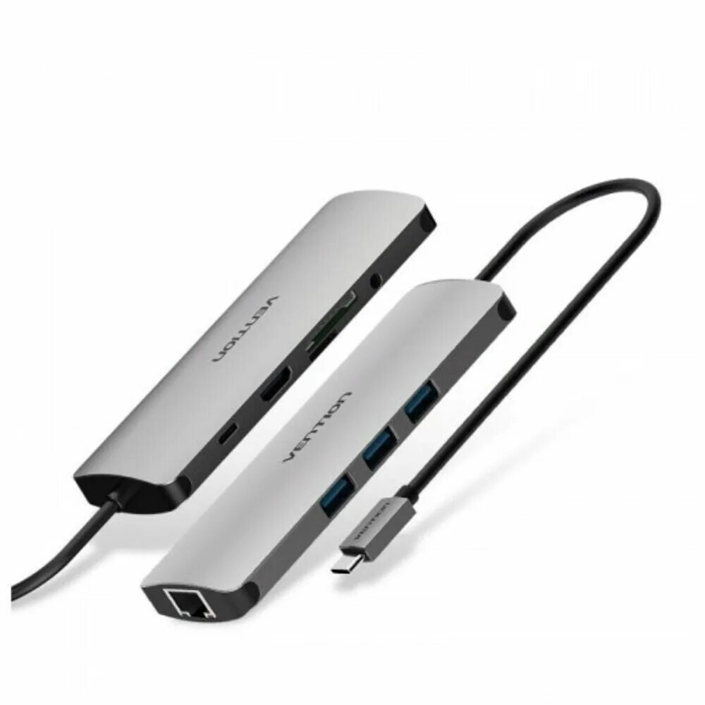 Usb c universal dock. Док-станция vention usb type c 10 в 1 [cmchb] серый.