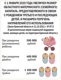 Материнский капитал на третьего и последующих