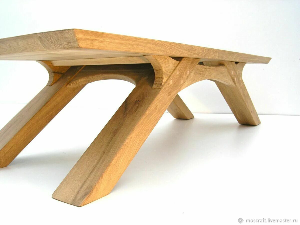 Деревянное подстолье для журнального столика. Двойной деревянное подстолье ТДВ 3201004. Стол из дерева. Оригинальные деревянные столы. Дизайнерские столы из дерева.