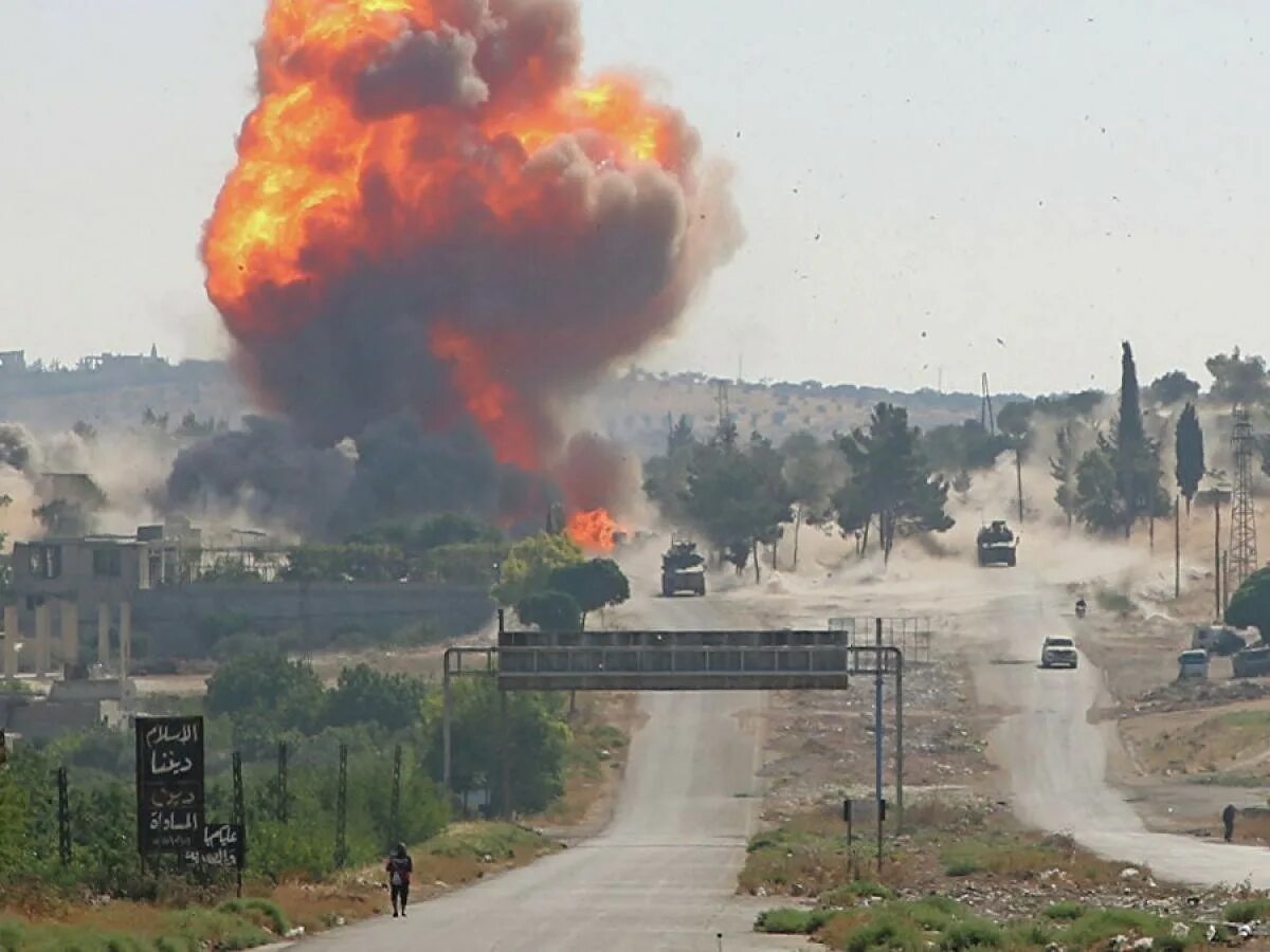 Нападение колонны. Подрыв Российской колонны в Сирии.