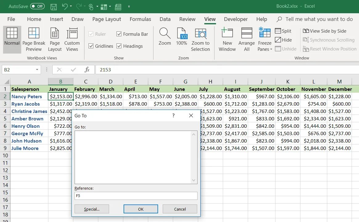 Excel на двух мониторах