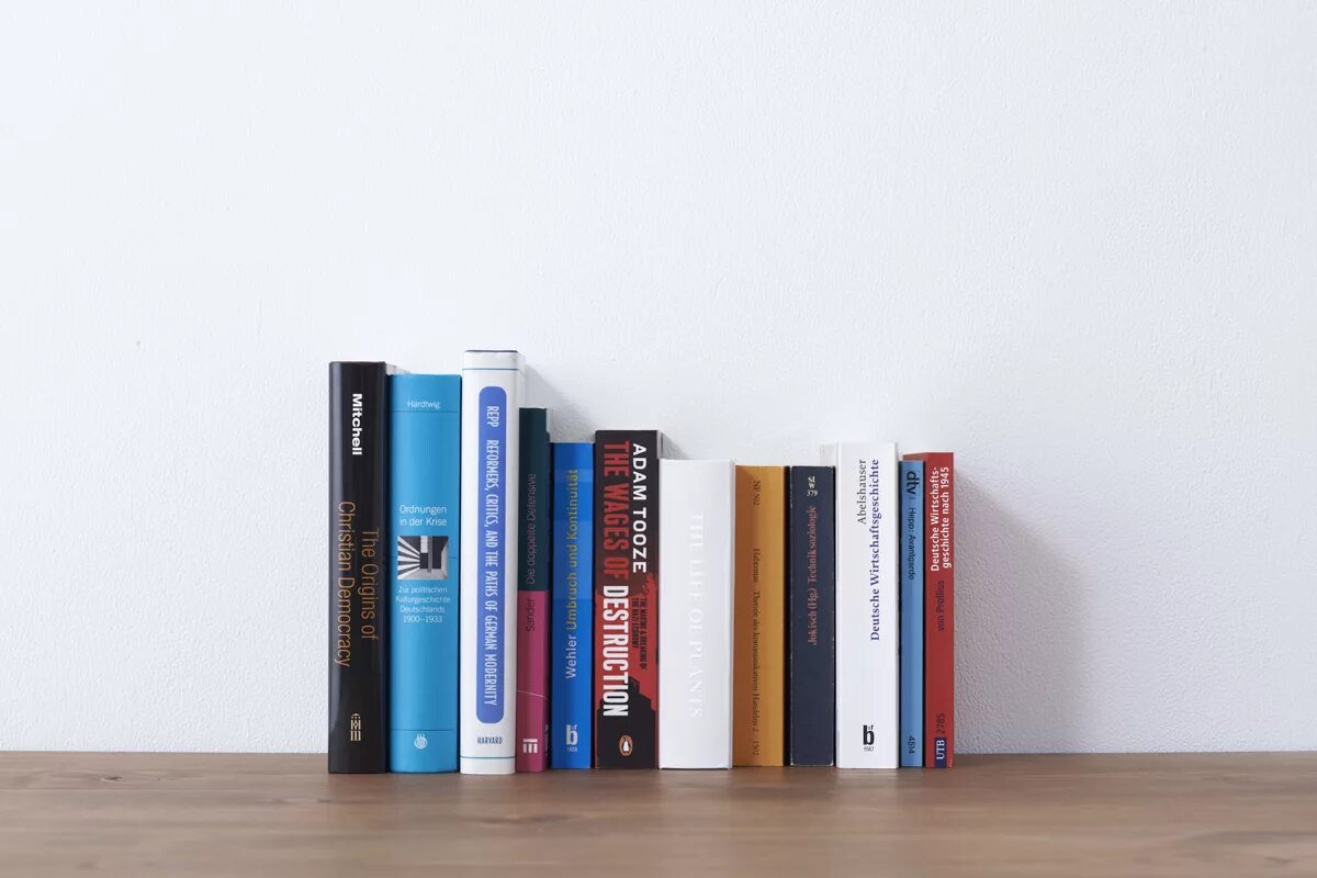 There is a book on the shelf