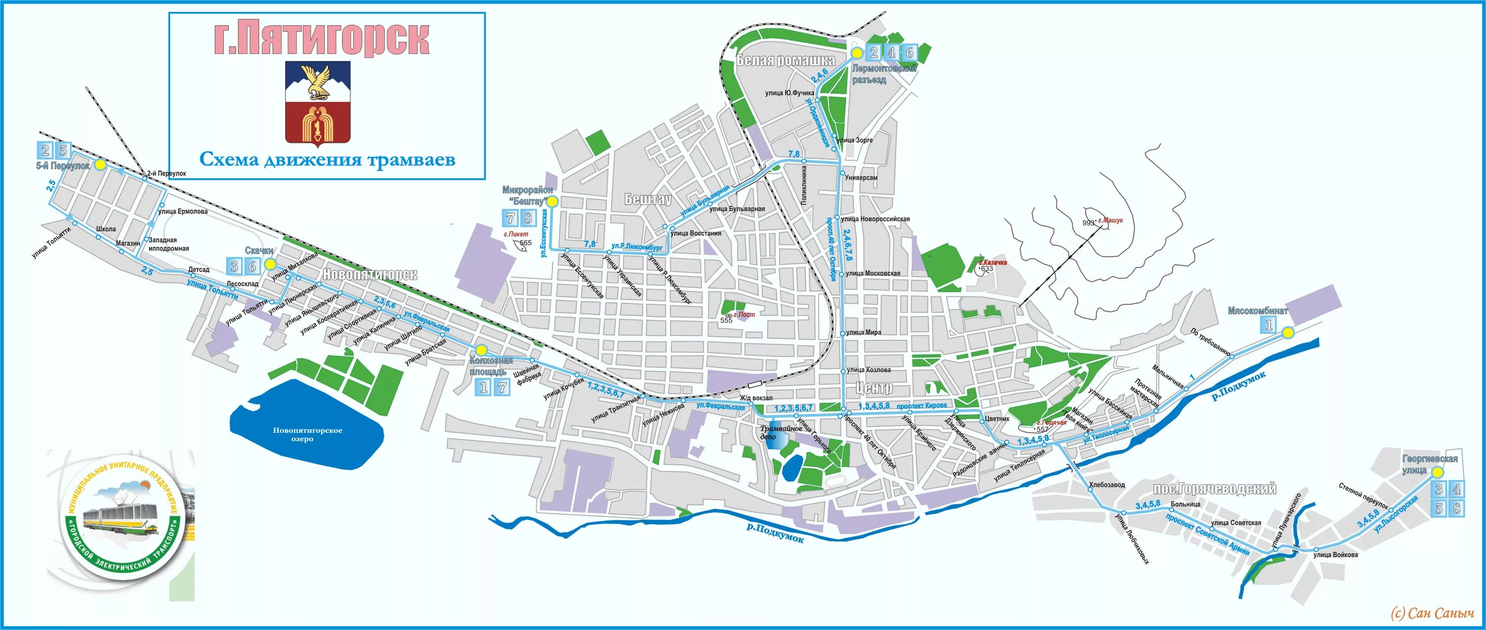 Движение трамваев пятигорск. Схема трамваев Пятигорск. Пятигорск схема города. Схема трамвайных маршрутов Пятигорска на карте. Карта трамваев Пятигорск.