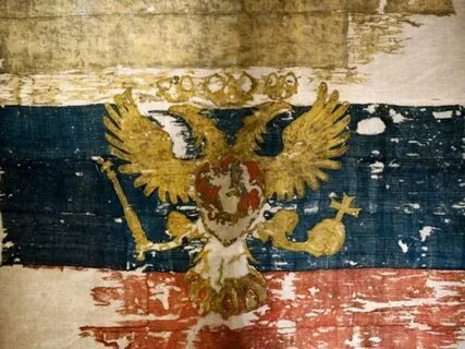 Бело красный флаг с двуглавым орлом